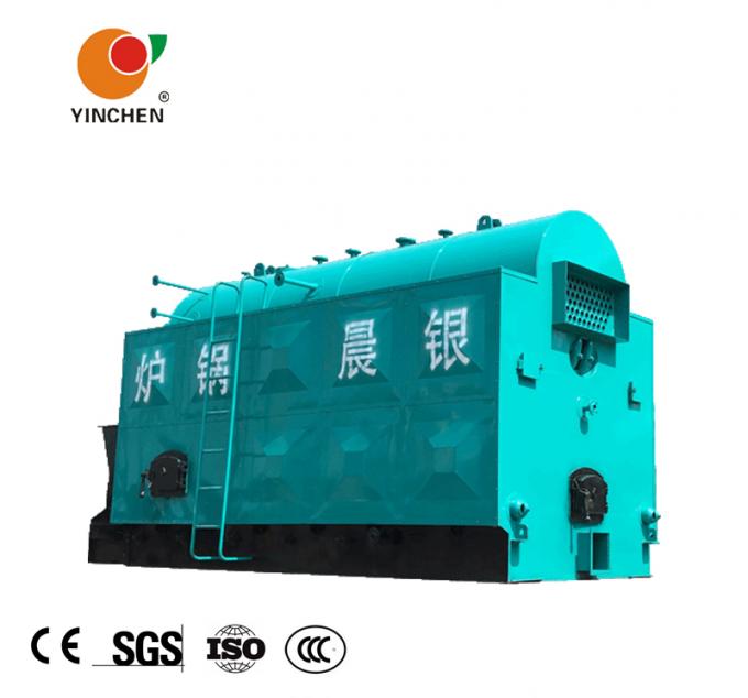 DZH Hand Fired 1 Ton Rice Husk Steam Boiler 80.33%-83.03% Thermal Efficiency