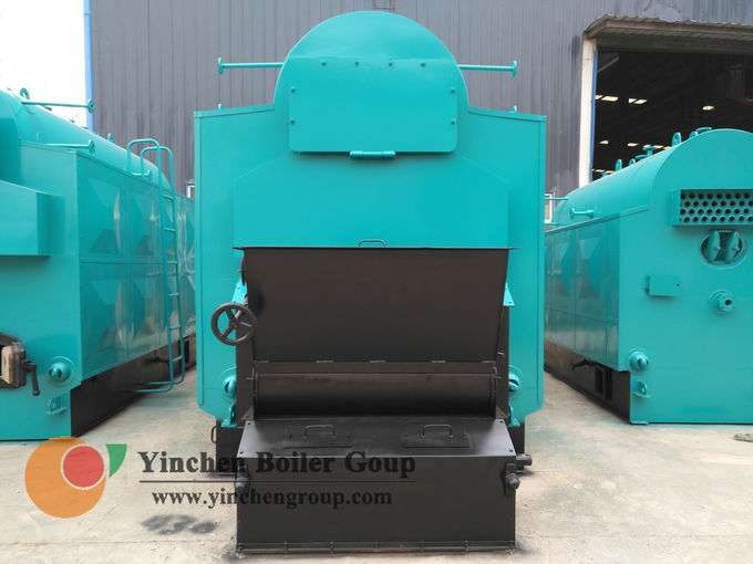 1-20 t/h steam temperature 184-194C automatic feeding and slagging horizontal chain grate coal boiler efficiency
