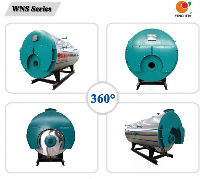 Easily Packaged 500kg WNS0.5 Horizontal Oil Gas Fired Steam Boiler With Baltur Burner