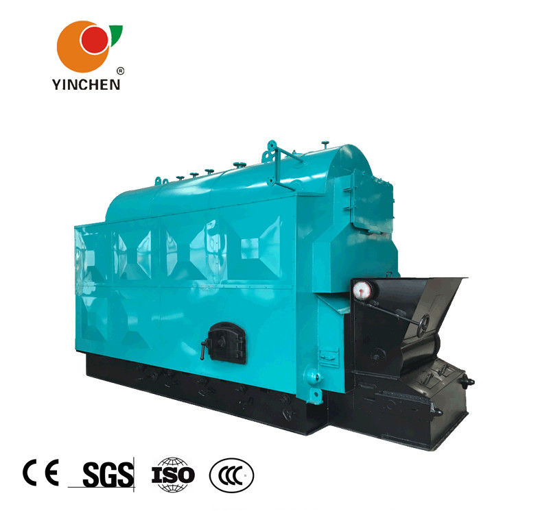 Coal Biomass Fuel Horizontal Steam Boiler Blue With Automatic Slag Machine